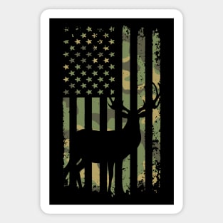Camo Deer Hunting Flag Magnet